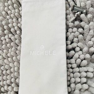 MICHELE Light Grey Drawstring Pouch